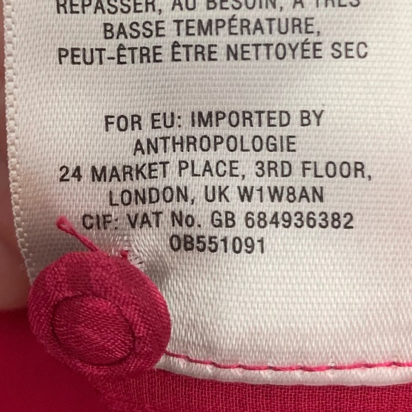 Anthropologie Maeve Raspberry Tavin Cold Shoulder - Picture 8 of 8